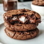 Marshmallow and Nutella Stuffed Chocolate Cookies