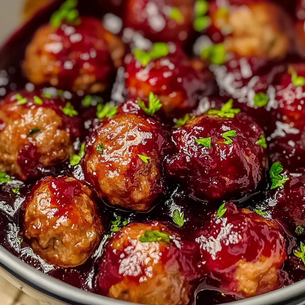 Quick Cranberry Meatballs (Christmas Recipe)