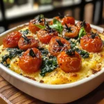 Savory Herbed Polenta & Roasted Tomato Bake