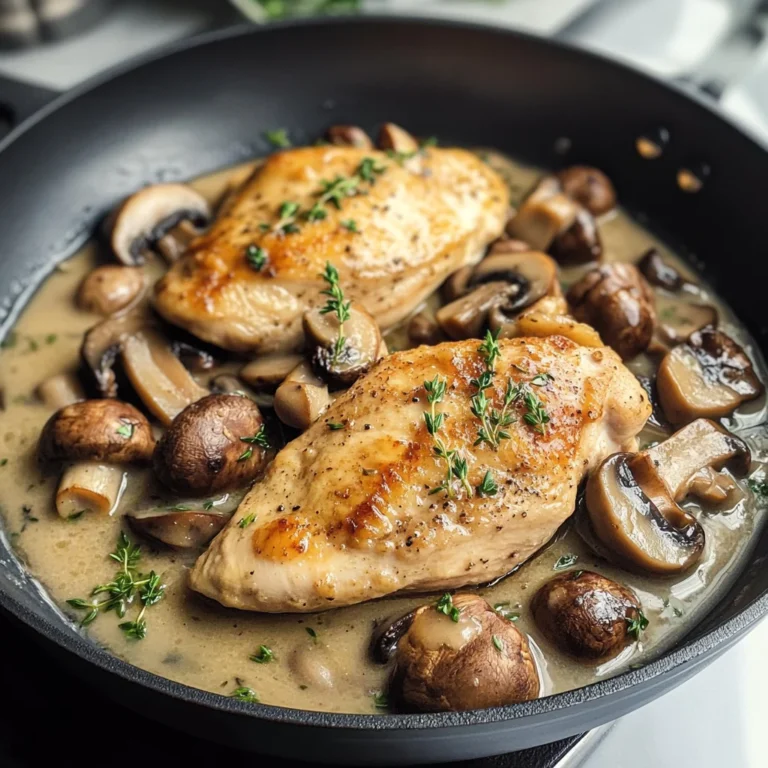 Skillet Chicken and Mushroom Wine Sauce