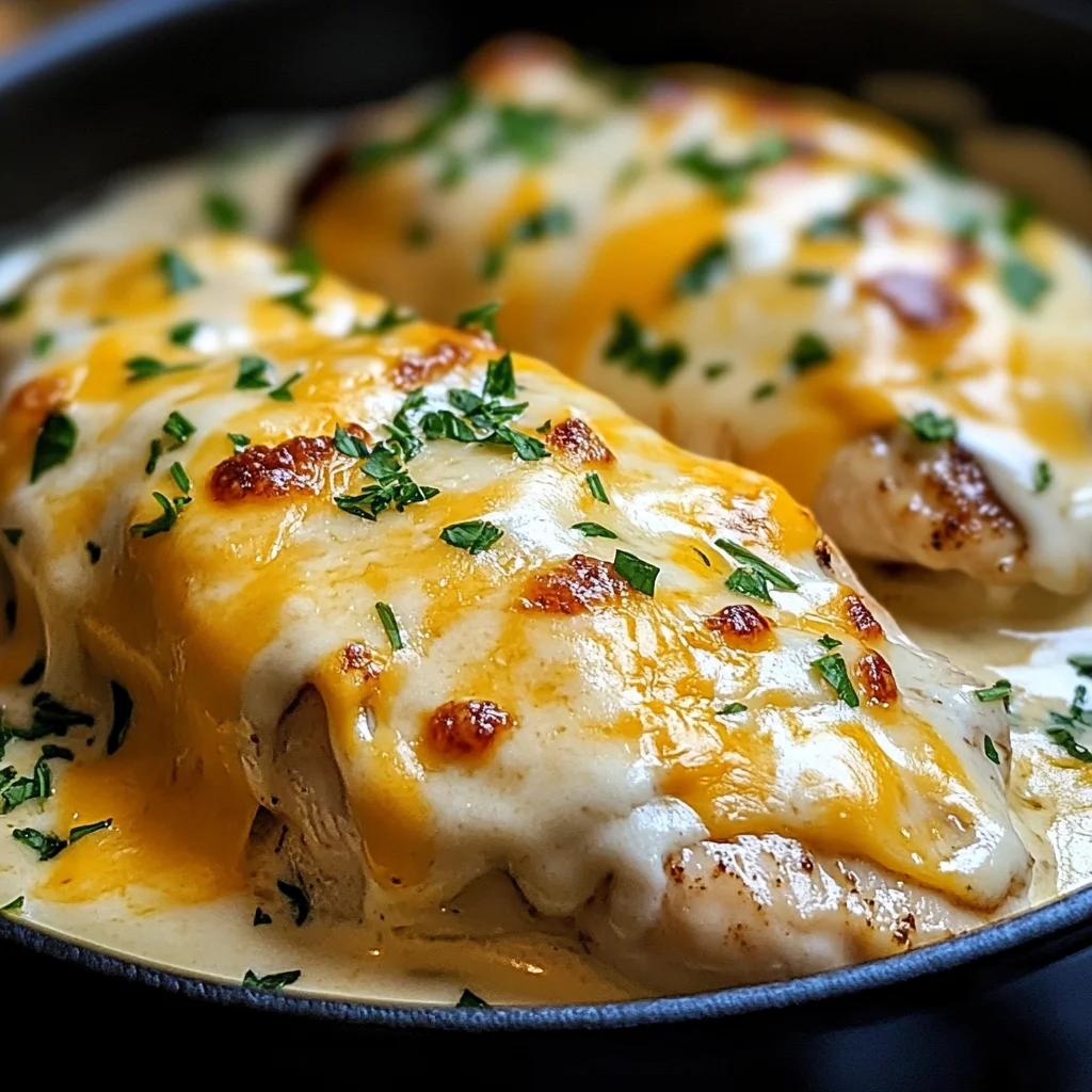 Smothered Cheesy Sour Cream Chicken