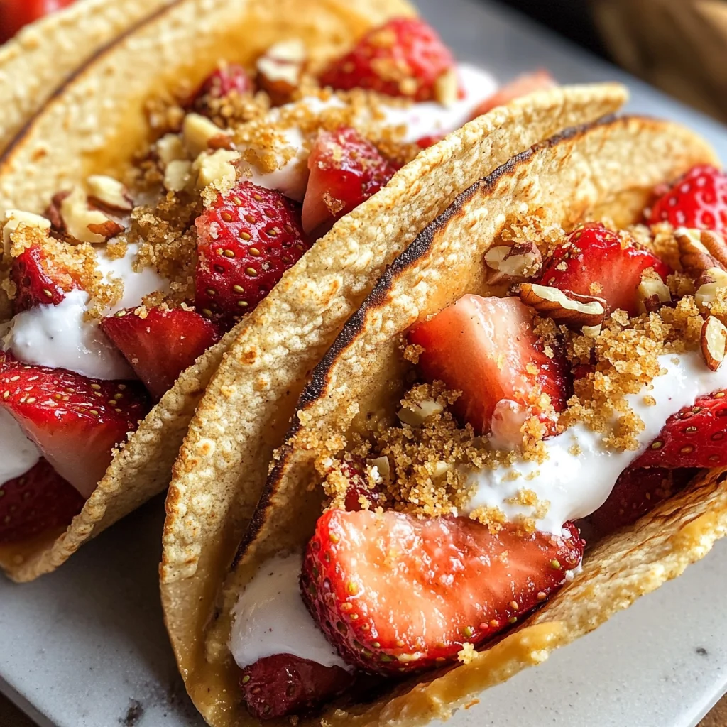 Strawberry Crunch Cheesecake Tacos