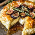 Baked Brie in Puff Pastry with Honey and Fig