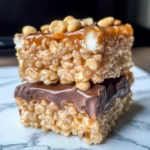 Caramel Peanut Rice Krispie Treats