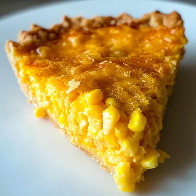 Cheddar Sweet Corn Pie