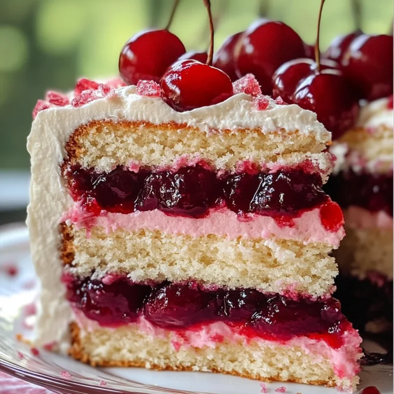 Cherry Layer Cake with Cherry Cream Cheese Frosting