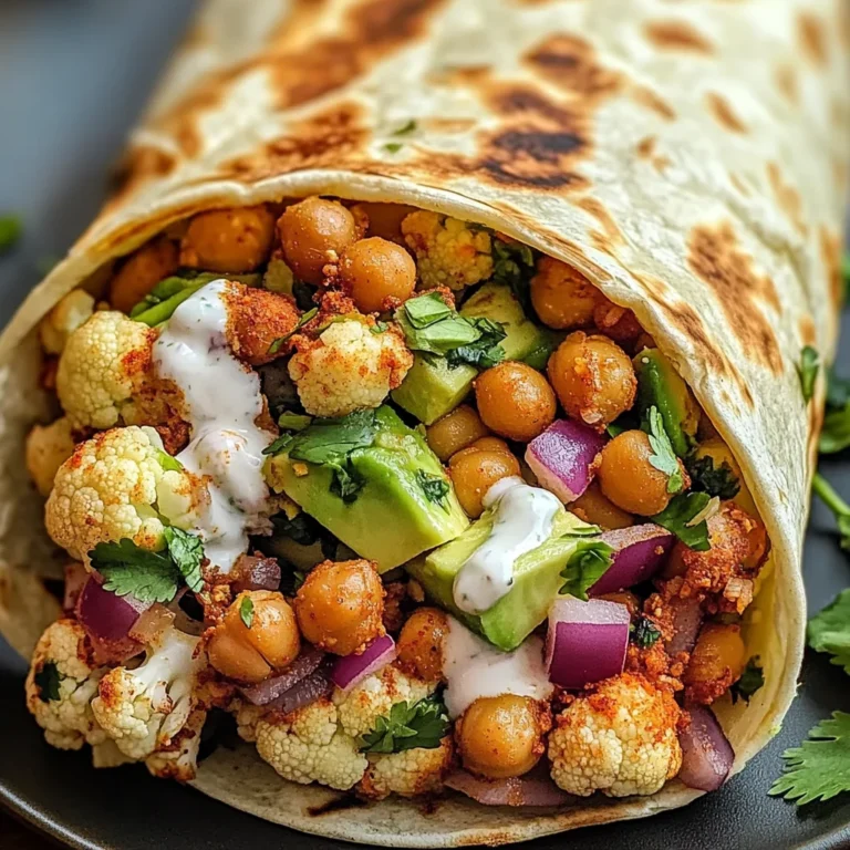 Chili Lime Chickpea Cauliflower Wrap Recipe