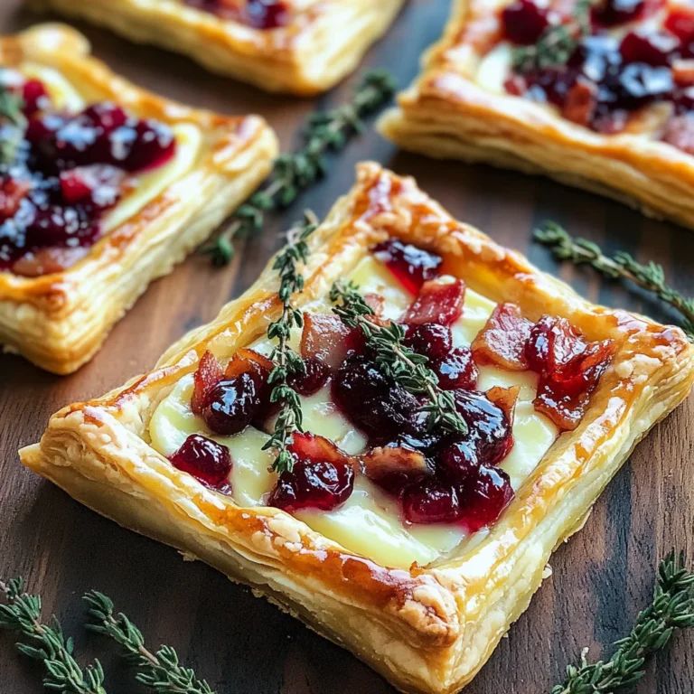 Cranberry Brie Tart with Pancetta & Thyme