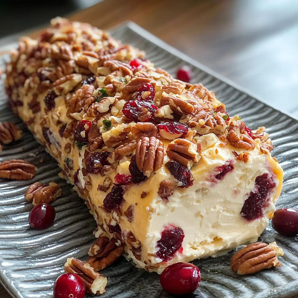 Cranberry Pecan Cheese Log