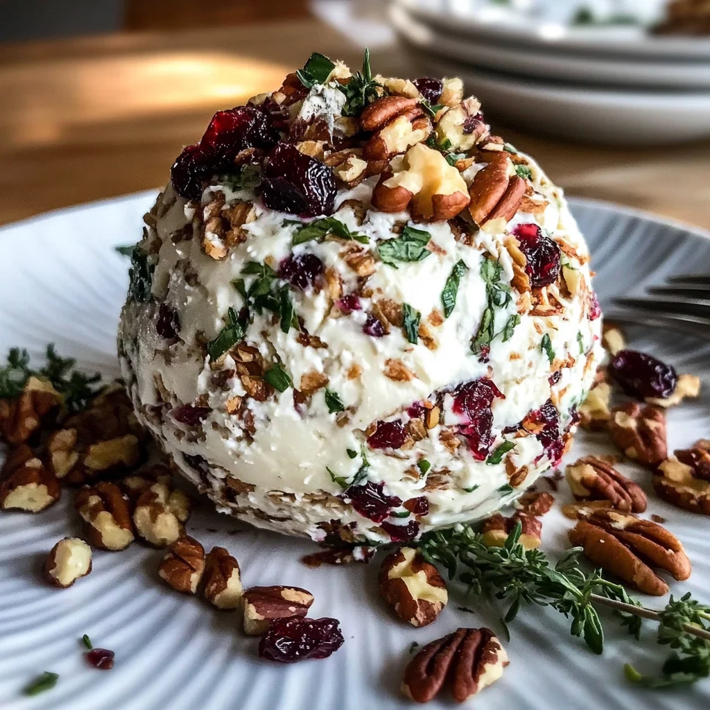 Cranberry Pecan Goat Cheese Ball