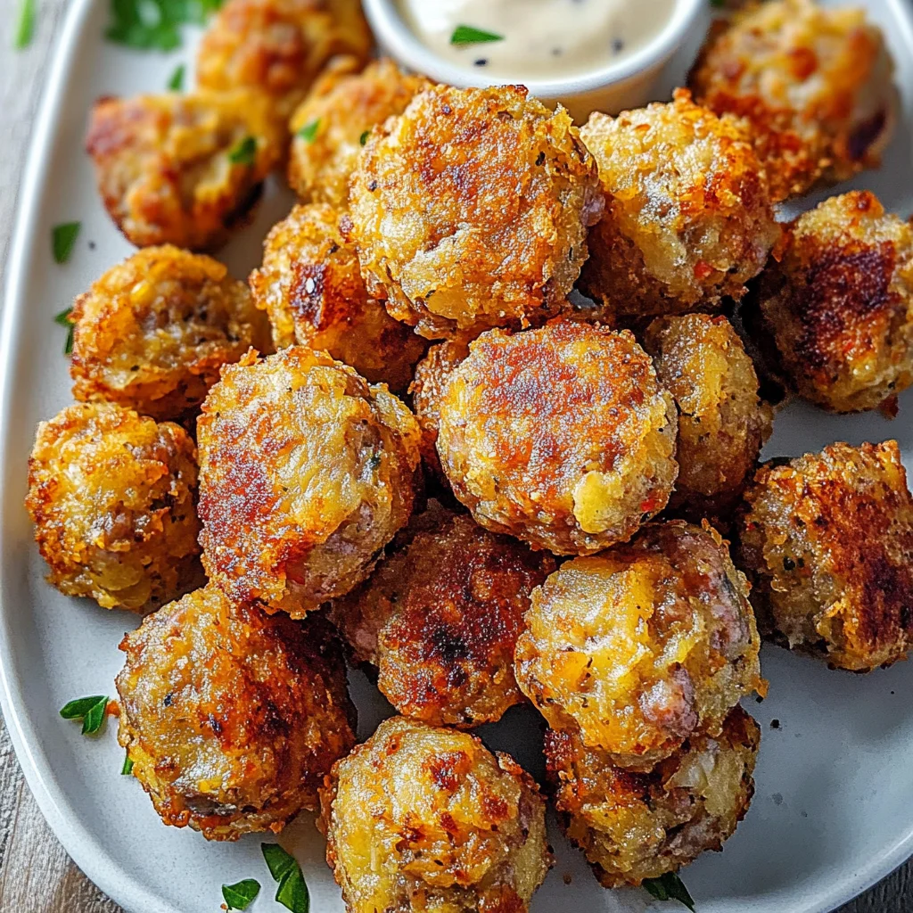 Crispy Hashbrown Sausage Bites