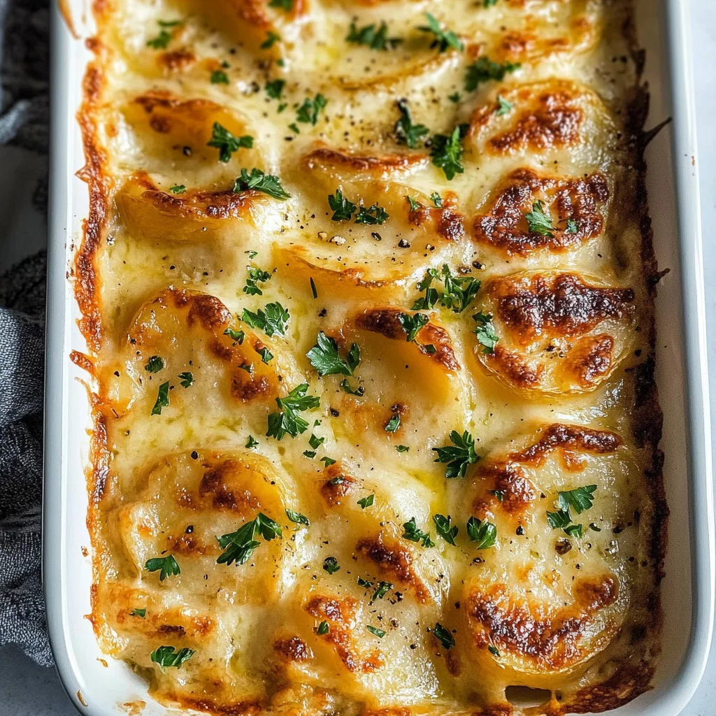 Dad’s Creamy & Cheesy Au Gratin Potatoes