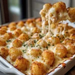 Irresistible Chicken Alfredo Tater Tot Casserole in 35 Minutes