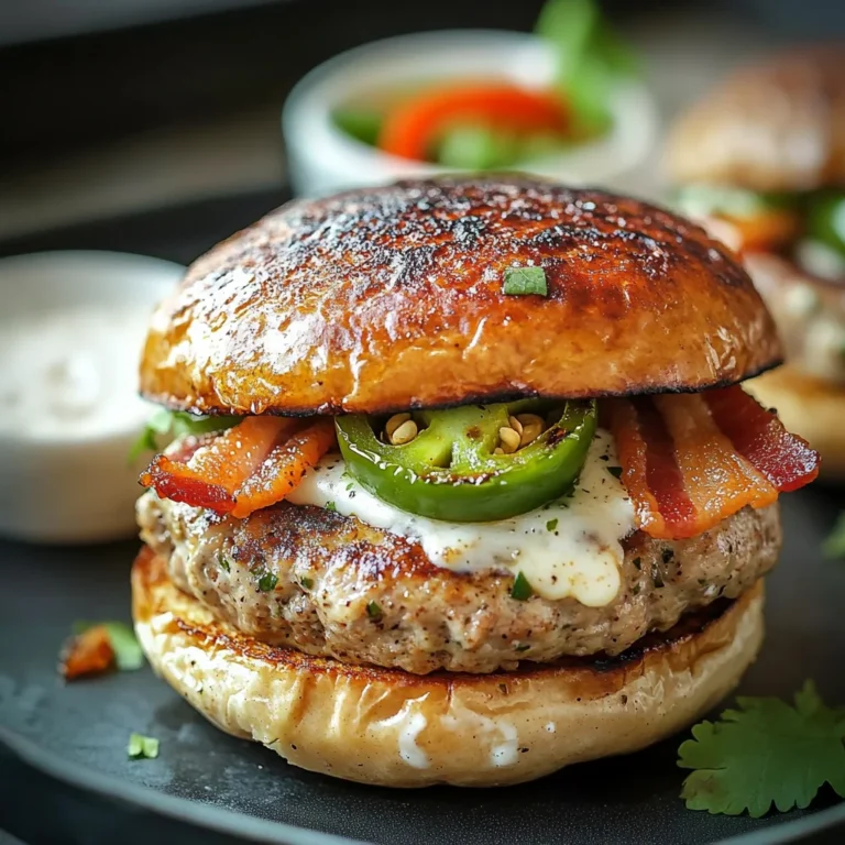 Jalapeño Popper Turkey Burgers