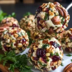 Mini Cranberry Pecan Goat Cheese Balls