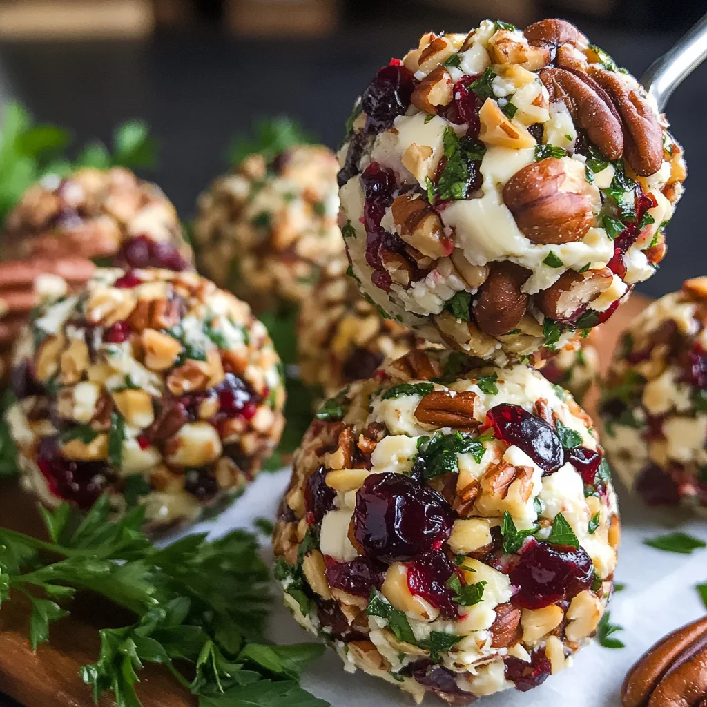 Mini Cranberry Pecan Goat Cheese Balls