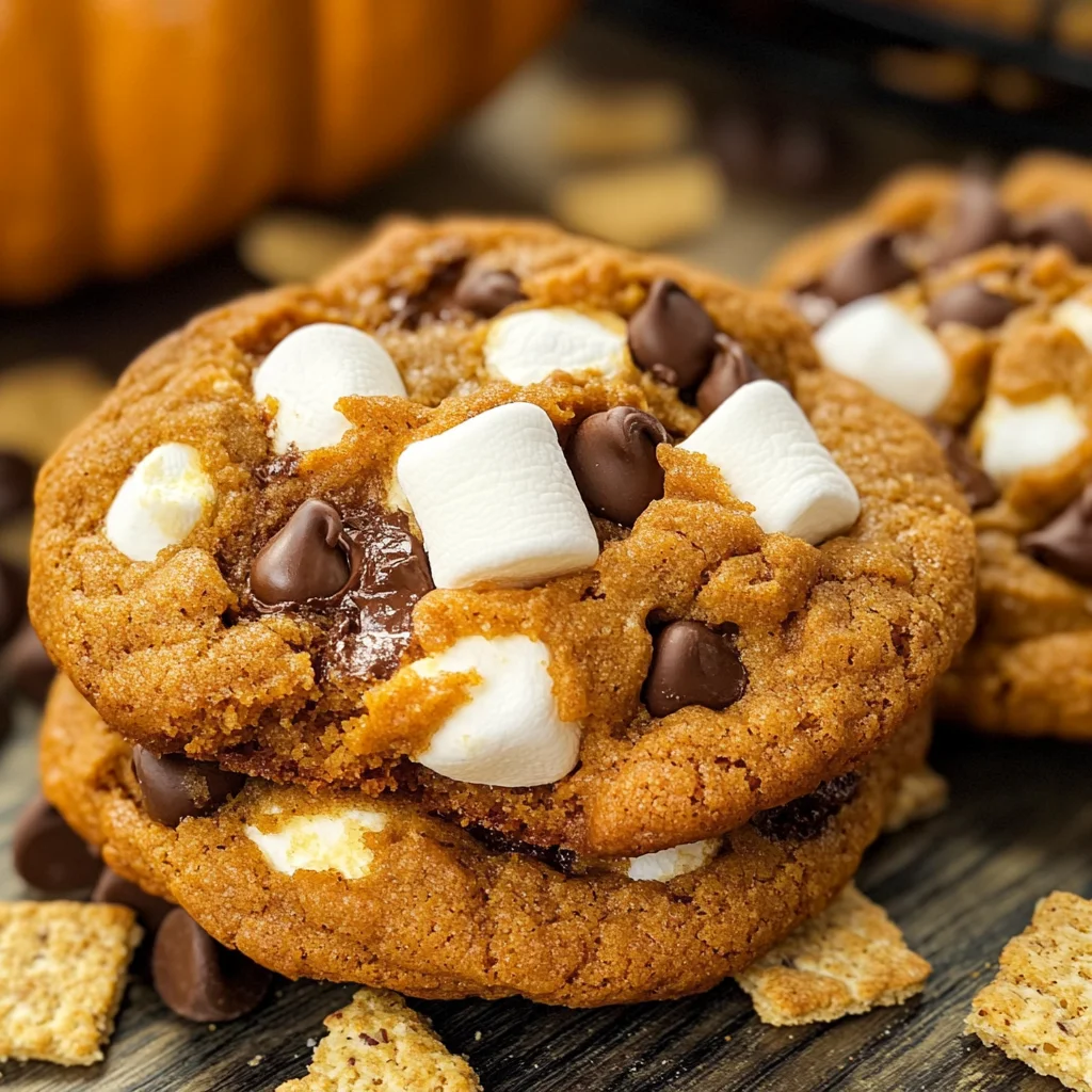 Pumpkin S'mores Cookies