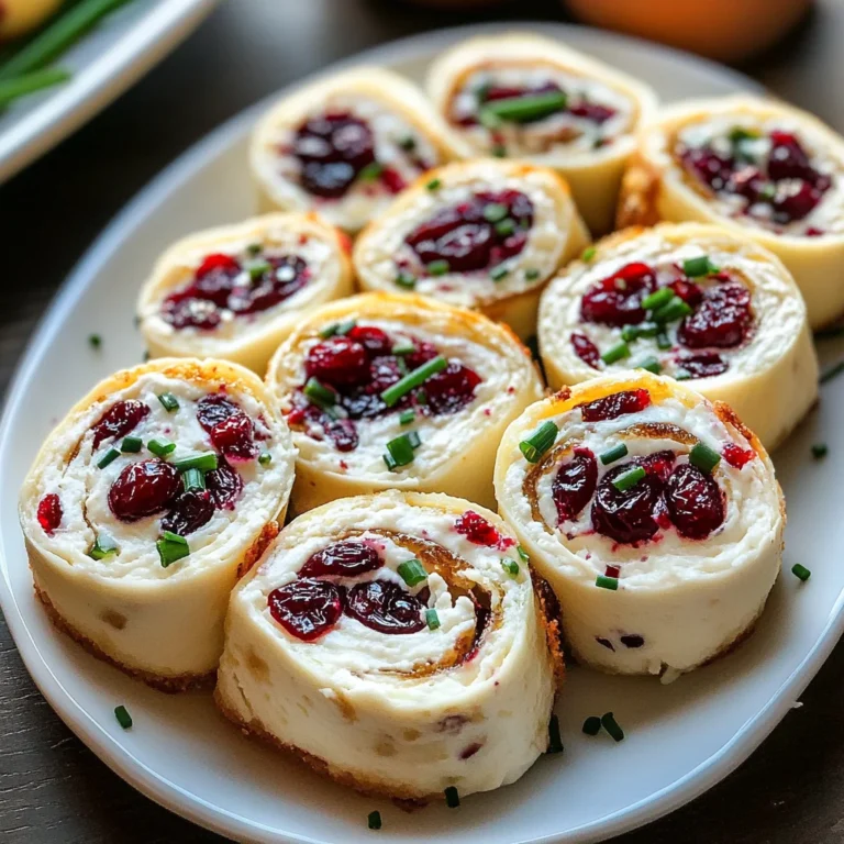 Savory Christmas Cranberry Roll Ups