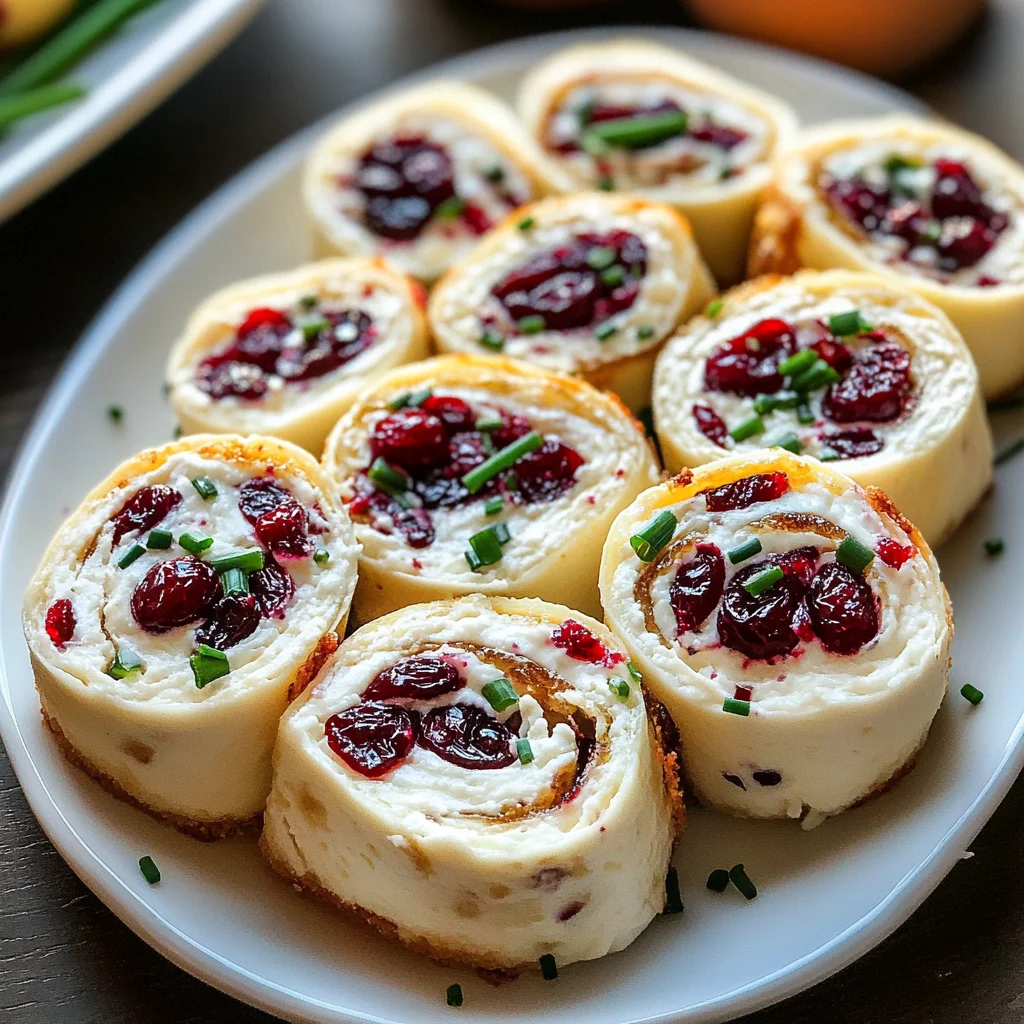 Savory Christmas Cranberry Roll Ups