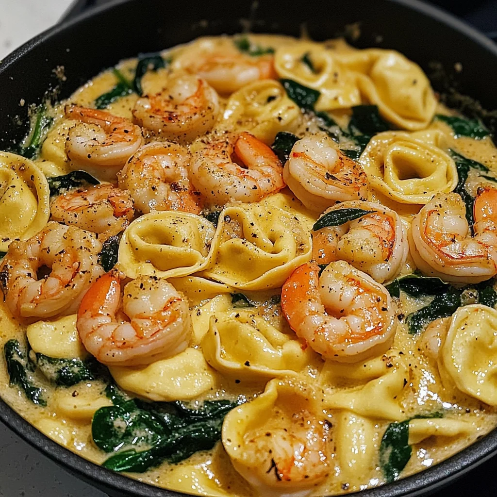 Shrimp Tortellini with Garlic Sauce