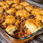 Sloppy Joe Biscuit Casserole